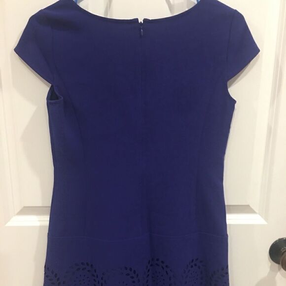 Ann Taylor Loft size 0 petite blue midi dress - Picture 3 of 5